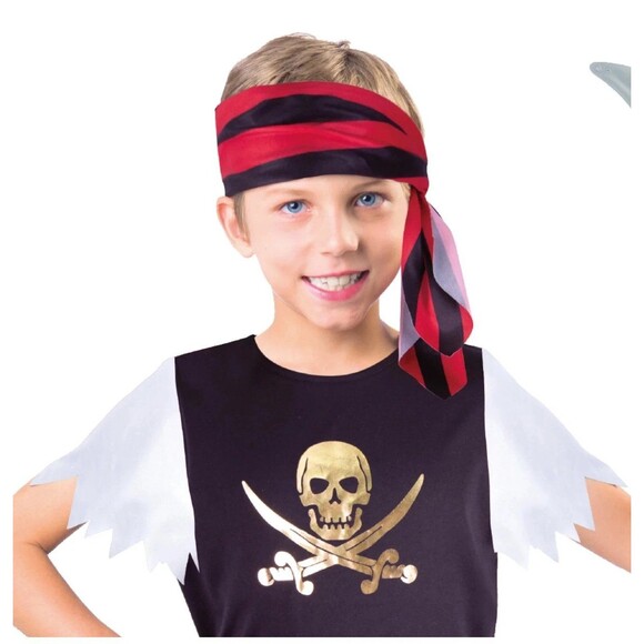 Kids Pirate Costume Child Boy's Size 6/7 Halloween Outfit 100% Polyester - Picture 2 of 6